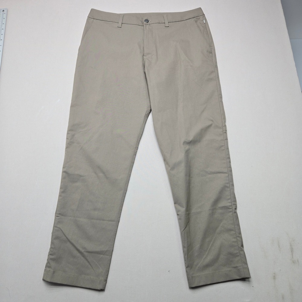 Lululemon Pant Commission Classic Warpstreme Tan Khaki Men Size 34 Chino Stretch